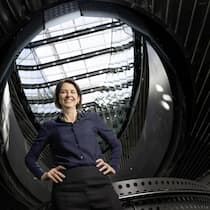 CEO Géraldine Picaud im SGS-Hauptgebäude in Genf, das der Warenprüfkonzern bald verlassen wird.