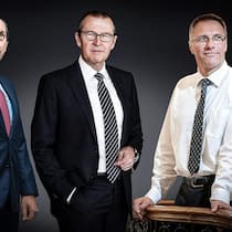 Ab ins Präsidium: Nestlé-Veteran Paul Bulcke wechselte direkt auf den Chefsessel des Kontrollgremiums, Markus Hongler (Mobiliar) und Markus Gygax (Valiant) kühlen sich erst ein Jahr ab (v.l.).