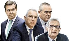 CS-Männer: António Horta-Osório, Axel Lehmann, Thomas Gottstein, Urs Rohner (v.l.): begrenzte Anschlussverwendung.