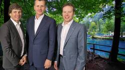 Die neuen Herren am Blausee: André Lüthi, Philipp Hildebrand und Stefan Linder (v.l.).  PR