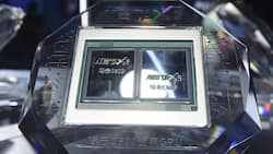 Ein Grafikprozessor (GPU) von MetaX an der World Artificial Intelligence Messe in Shanghai.
