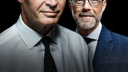 Starker Mann: VR-Präsident Guy Lachappelle (vorne) geht voran, CEO Heinz Huber folgt.