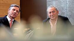 Bauen im Konzern ab – und in Montenegro auf: Orascom-Chefs Gerhard Niesslein (l.), Samih Sawiris.