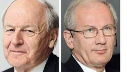 Gehen getrennte Wege: Sika-Präsident Walter Grüebler (l.) und CEO Ernst Bärtschi.
