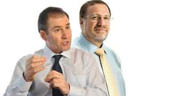 Bangen um Fusion: Glencore-Chef Ivan Glasenberg (l.) und Xstrata-Boss Mick Davis.
