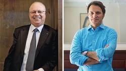 Konrad Hummler (l.), lange geschäftsführender Wegelin-Banker; Rolf Dobelli, Mitgründer des Zusammenfassungsdienstes GetAbstract.