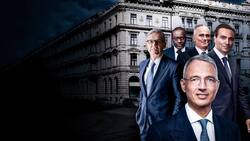 In einer Hinsicht war die Credit Suisse schon immer verlässlich: Skandale und neue Chefs – Urs Rohner, Tidjane Thiam, Thomas Gottstein, António Horta-Osório (hinten, von links), Axel Lehmann (vorne).