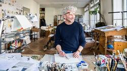 In seinem Element: Peter Gut in seinem Atelier in Winterthur.