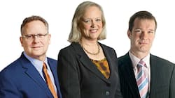 Starker Börsenauftritt (v.l.): Basilea-Chef Ronald Scott, HP-Chefin Meg Whitman und Stefan Weber, CEO von Newron.