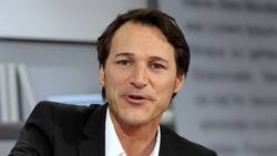 Der Schriftsteller Rolf Dobelli an der Frankfurter Buchmesse. (Bild. Keystone)