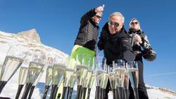Bernhard Russi (links), Samih Sawiris (Mitte) und Dominique Rinderknecht (rechts): Die Aktien von Orascom, der Firma von Samih Sawiris, gehören zu den Top-Performern seit Jahresbeginn.