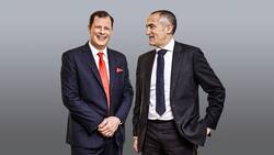 Doppelt betroffen: Covid-19 und der harte Franken vermiesen Schindler-CEO Thomas Oetterli (l.) und -Präsident Silvio Napoli das Geschäft.