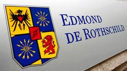 Firmenschild der Bank Edmond de Rothschild.