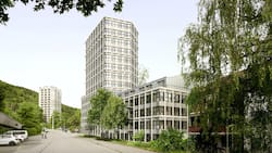 In diesem Hochhaus in Zürich-Wiedikon werden ausschliesslich 1- bis 2-Zimmer-Wohnungen angeboten.