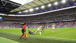 LONDON, ENGLAND - JULY 31: A general view of the match during the UEFA Women's Euro England 2022 final match between England and Germany at Wembley Stadium on July 31, 2022 in London, United Kingdom. (Photo by Robbie Jay Barratt - AMA/Getty Images)