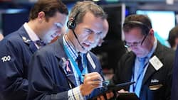 Ein Händler bei der Arbeit an der New York Stock Exchange an der Wall Street in New York, USA (2019).