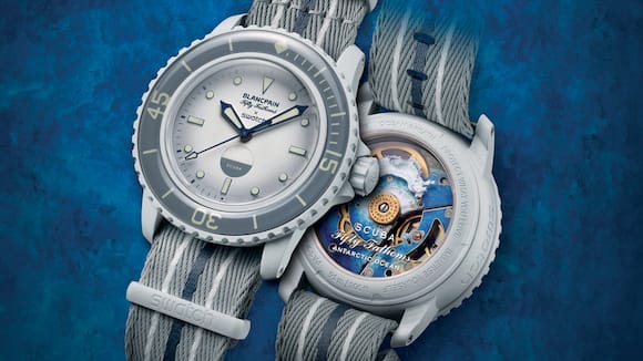 Die «Antarctic Ocean» aus der neuen Swatch-Blancpain-Kollektion.
