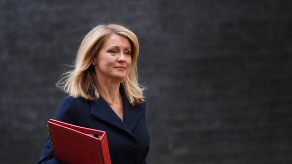 epa07166657 (FILE) - Britain's Secretary of State for Work and Pensions Esther McVey leaves a Cabinet meeting at 10 Downing Street in central London, Britain, 16 October 2018 (reissued 15 November 2018). According to reports, McVey has resigned from her post.  EPA/NEIL HALL