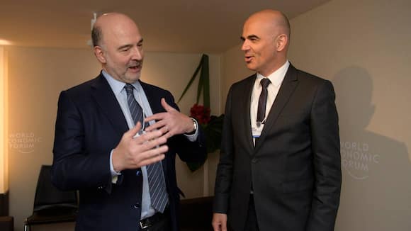 Pierre Moscovici und Alain Berset