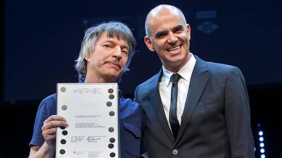 Franz Treichler und Alain Berset