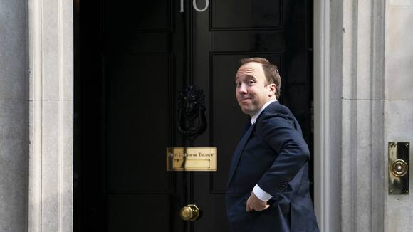 epa07553033 Secretary of State for Health Matt Hancock arrives for a cabinet meeting at 10 Downing Street in London, Britain, 07 May 2019. EPA/WILL OLIVER