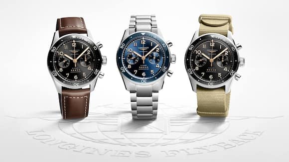 Drei Modelle der Spirit Flyback von Longines