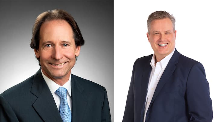 SoftwareOne Dieter Schlosser (l.) und VRP Daniel von Stockar 