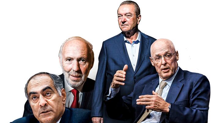 300 Reichste Managerlöhne: John Mack, James Simons, Oswald Grübel, Henry Paulsen (v.l.)