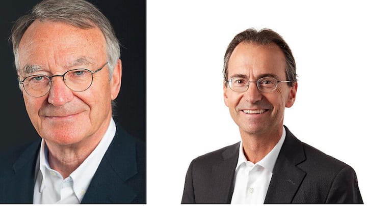 links ein Portrait von Peter Quadri und rechts ein Portrait von Andreas Casutt