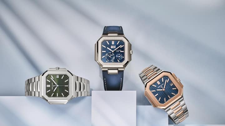 Patek Philippe, De gauche Ã  droite: 5821/1A_001, 5822P_001, 5821/1AR_001