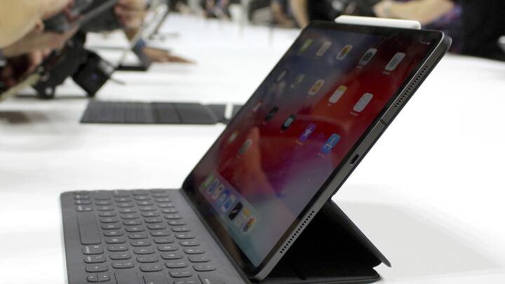 Photo taken on Oct. 30, 2018, in New York shows Apple Inc.'s new iPad Pro. (Kyodo)==Kyodo(Photo by Kyodo News via Getty Images)