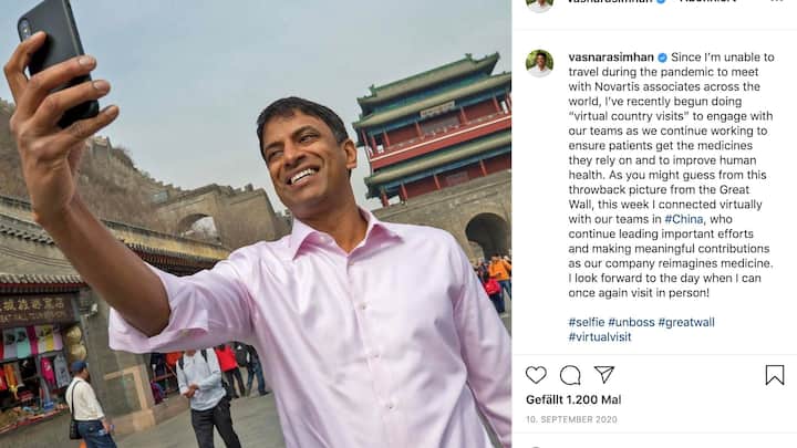 Novartis-CEO Vas Narasimhan auf Facebook