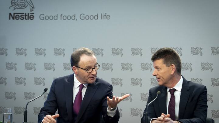 Nestlé-CEO Mark Schneider (links) und Nestlé-CFO ­François-Xavier Roger