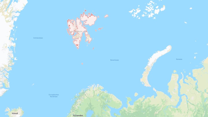 Spitzbergen auf Google Maps
