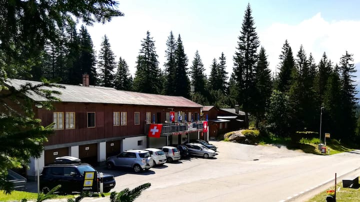 Das Restaurant Capanna Genziana.