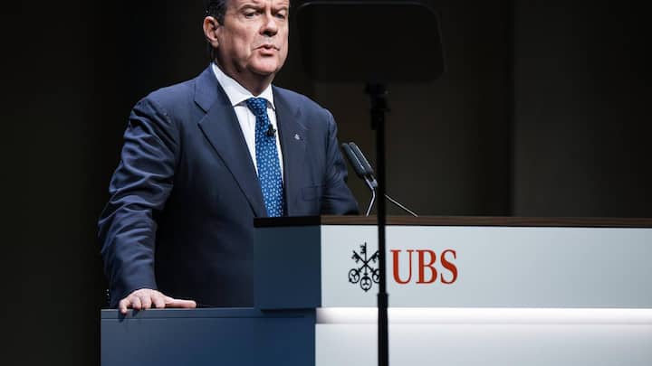 Foto: Stefan Bohrer, Basel, 24.4.24: Colm Kelleher, VerwaltungsratsprÃ¤sident der UBS AG, an der UBS Generalversammlung