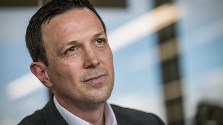 Bild: Philippe Rossier fuer SoBli, 24.3.2025, Kloten, Flughafen, ZH SWISS-CEO Jens Fehlinger, 43 (44?). Mit Raphael Rauch