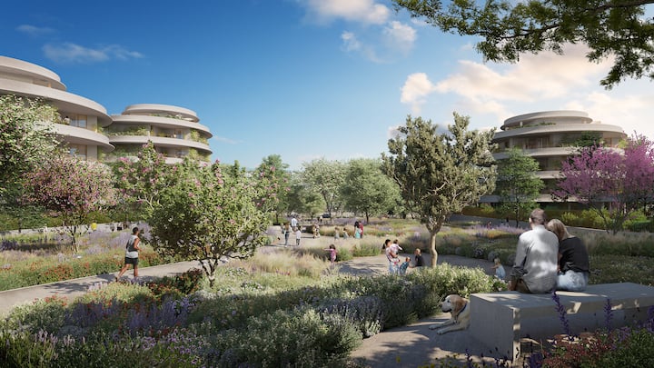 Park und Wohnanlage in der Überbauung «The Ellinikon» in Athen (Visualisierung: Lamda Development).