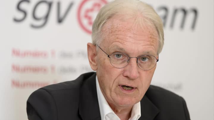 Hans-Ulrich Bigler, Direktor Schweizerischer Gewerbeverband sgv, spricht während einer SGV Medienkonferenz ueber das CO2-Gesetz.