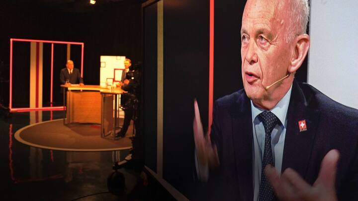 Ueli Maurer, Finanzminister Â© Markus SennÂ  www.Passionforpictures.org FEES APPLY! Business Talk BILANZ vom 8. MÃ¤rz 2022 mit Axel Weber und Ueli Maurer