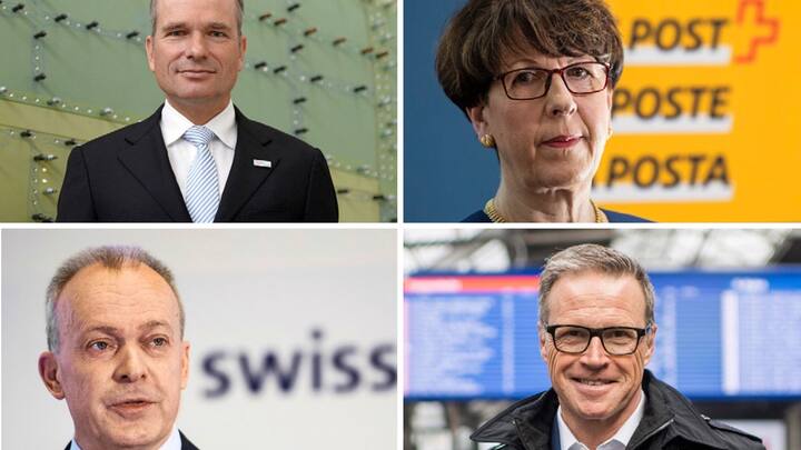 Urs Breitmeier (o.l.), Susanne Ruoff, Urs Schaeppi (u.l.) und Andreas Meyer