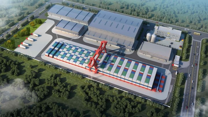 Luftaufnahme der Roboterfabrik von Breitschi