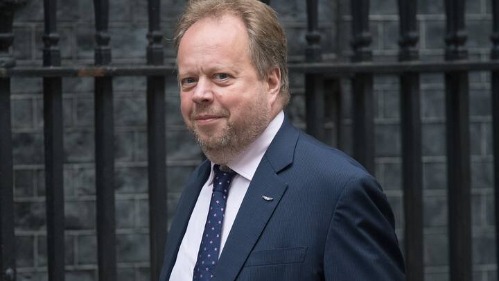LONDON, ENGLAND - OCTOBER 09: Andy Palmer, chief executive officer of Aston Martin, arrives in Downing Street to attend a meeting of business leaders hosted by Prime Minister, Theresa May, ahead of her Brexit update to the House of Commons, on October 9, 2017 in London, England. Prime Minister Theresa May is expected to tell parliament that Britain can 'prove doomsayers wrong' when it comes to Brexit amid continuing speculation of a cabinet reshuffle.  (Photo by Carl Court/Getty Images)