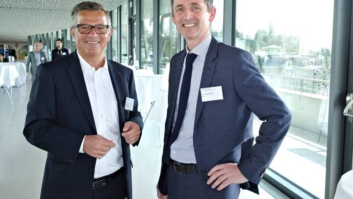 Michael Frank, Direktor, Verband Schweiz. Elektrizitätsunternehmen VSE; Christian Grasser, Geschäftsführer, asut