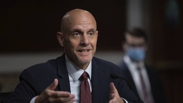Dr. Stephen Hahn, commissioner of the U.S. Food and Drug Administration, testifies during a Senate Senate Health, Education, Labor, and Pensions Committee Hearing on the federal government response to COVID-19 on Capitol Hill Wednesday, Sept. 23, 2020, in Washington. (Graeme Jennings/Pool via AP)