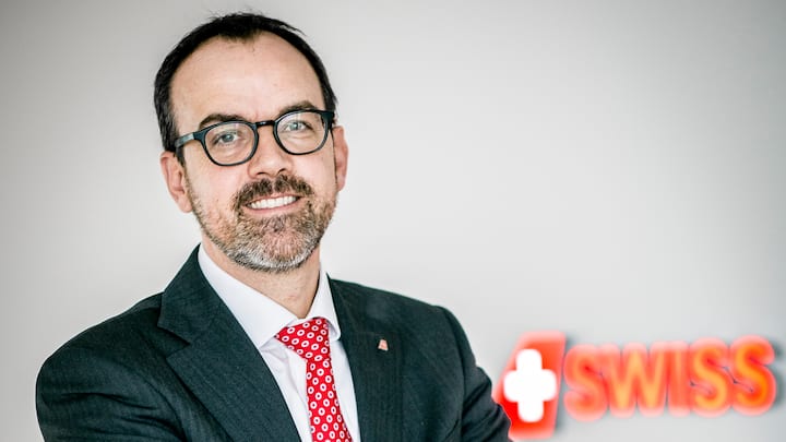Markus Binkert, Chief Commercial Officer der Swiss, fotografiert in Kloten.
