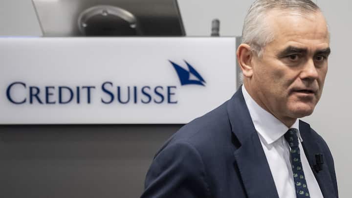 Thomas Gottstein, the new CEO of the Swiss bank Credit Suisse, prior the press conference of the full-year results of 2019 in Zurich, Switzerland, Thursday, Feburary 13, 2020. (KEYSTONE/Ennio Leanza).