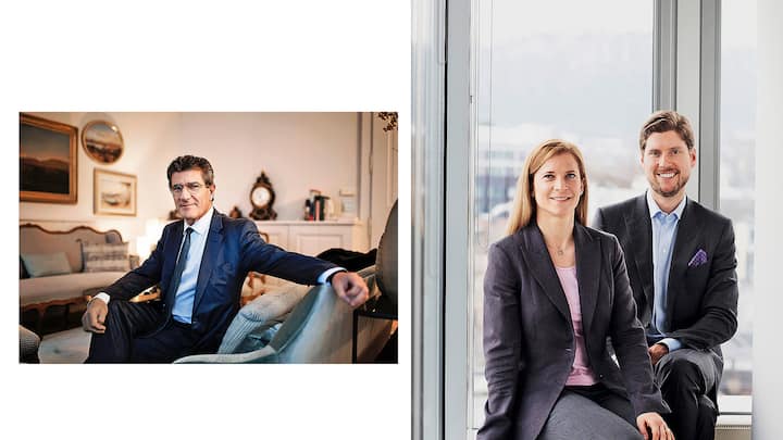 Hinter Lombard Odier (oben Patrick Odier) oder Vontobel (rechts Maja Baumann und Björn Wettergren) stehen starke Besitzerfamilien.