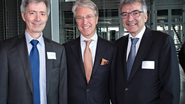 Lucas Metzger, Stv. Geschäftsführer, esisuisse; Herbert Scheidt, Präsident, Schweizerische Bankiervereinigung; Jürg Gutzwiller, Präsident, Verband Schweizer Regionalbanken
