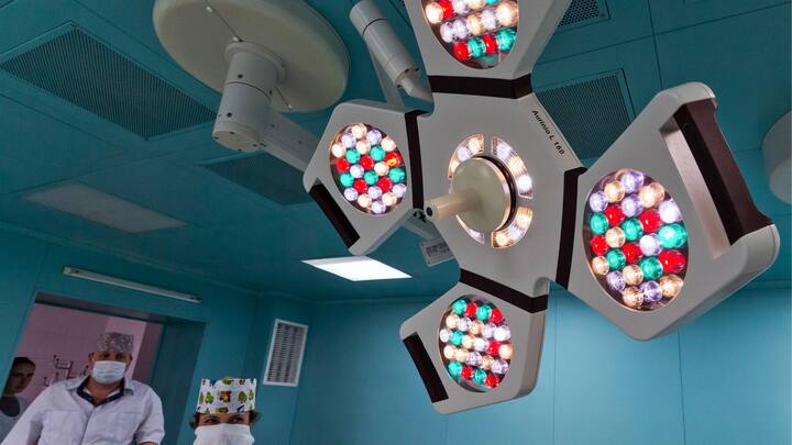 SIMFEROPOL, RUSSIA - FEBRUARY 27, 2019: Inside the operating theatre of the perinatal centre at Semashko Crimean Republican Hospital in Simferopol, Crimea. Sergei Malgavko/TASS (Photo by Sergei Malgavko\TASS via Getty Images)